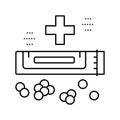 medical drug homeopathy line icon vector illustration