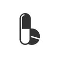 Medical Drugs icon, Tablets icon symbol Flat