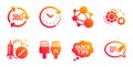 Medical drugs, Integrity and Time change icons set. 360 degree, Computer cables and Quick tips signs. Vector