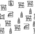 Medical Drugs Production Factory Icons Set Vector