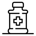 Medical drugstore syrup icon, outline style