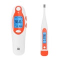 Medical Ear Infrared Digital Thermometer with Electronic Modern Royalty Free Stock Photo