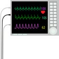 Medical electro cardio graph icon on white background. Electrocardiograph symbol. Medical device sign. flat style