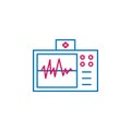 Medical, electrocardiogram colored icon. Element of medicine illustration. Signs and symbols icon can be used for web, logo,