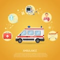 Medical emergency ambulance concept Royalty Free Stock Photo