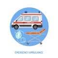 Medical emergency ambulance concept Royalty Free Stock Photo