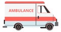 Medical emergency city transport. Ambulance flat icon