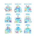 Medical Emergency Set Icons Vector Illustrations