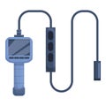 Medical endoscope icon, cartoon style