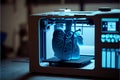 Medical engineer using 3d printer for liver printed. Organ 3D printing technology. Royalty Free Stock Photo