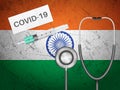 Medical equepment on India flag