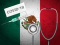Medical equepment on Mexico flag