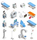 Medical Equipment Isometric Icons Royalty Free Stock Photo