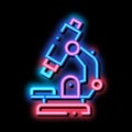 Medical Equipment Microscope neon glow icon illustration