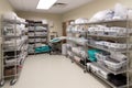 medical equipment stored in orderly and organized manner