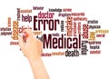 Medical Error word cloud hand writing concept