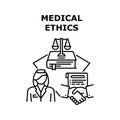 Medical Ethics Vector Concept Black Illustration