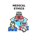 Medical Ethics Vector Concept Color Illustration