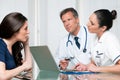 Medical exam discussion Royalty Free Stock Photo