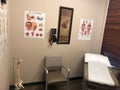 Medical exam room in a doctors office.