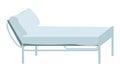Medical exam table semi flat color vector object