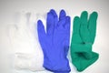 Medical examination gloves flay lay