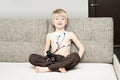 Medical examination of heart of the child