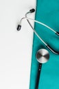 Medical examination, stethoscope, medicine and therapy,