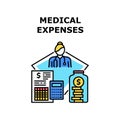 Medical expenses icon vector illustration