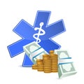 Medical expenses illustration Royalty Free Stock Photo