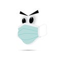 Medical face mask with eyes vector illustration