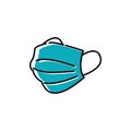 Medical face mask icon design template vector isolated Royalty Free Stock Photo