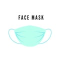 Medical face mask. Protection health from virus and respiratory infection. Vector