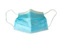 Medical face mask or surgical ear loop mask with copy space.