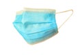 Medical face mask or surgical ear loop mask with copy space.