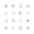 Medical facility line icons collection. Hospital, Clinic, Emergency, Surgery, Pharmacy, Radiology, Pediatrics vector and