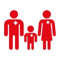 Medical family icon. Vector Illustration