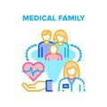 Medical Family Vector Concept Color Illustration