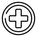 Medical fear help icon outline vector. Panic attack