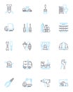 Medical field linear icons set. Diagnosis, Cure, Prevention, Therapy, Medical, Health, Patient line vector and concept