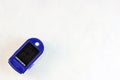 Medical fingertip pulse oximeter tool for oxygen saturation check during covid virus desease. SpO2 monitoring and heart rate