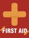 Medical first aid plaster