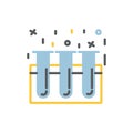 Medical flasks icon,Laboratory and chemical research