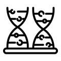 Medical flasks icon, outline style