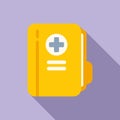 Medical folder icon flat vector. Test lab Royalty Free Stock Photo
