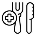 Medical food icon outline vector. Nurse care