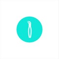 Medical forcep icon. Dental instrument. A tool for removing teeth. A simple vector icon in a flat style is isolated