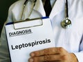 Medical form with Leptospirosis in the clipboard