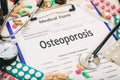 Medical form, diagnosis osteoporosis