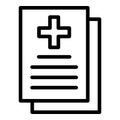 Medical form icon outline vector. Health checklist Royalty Free Stock Photo